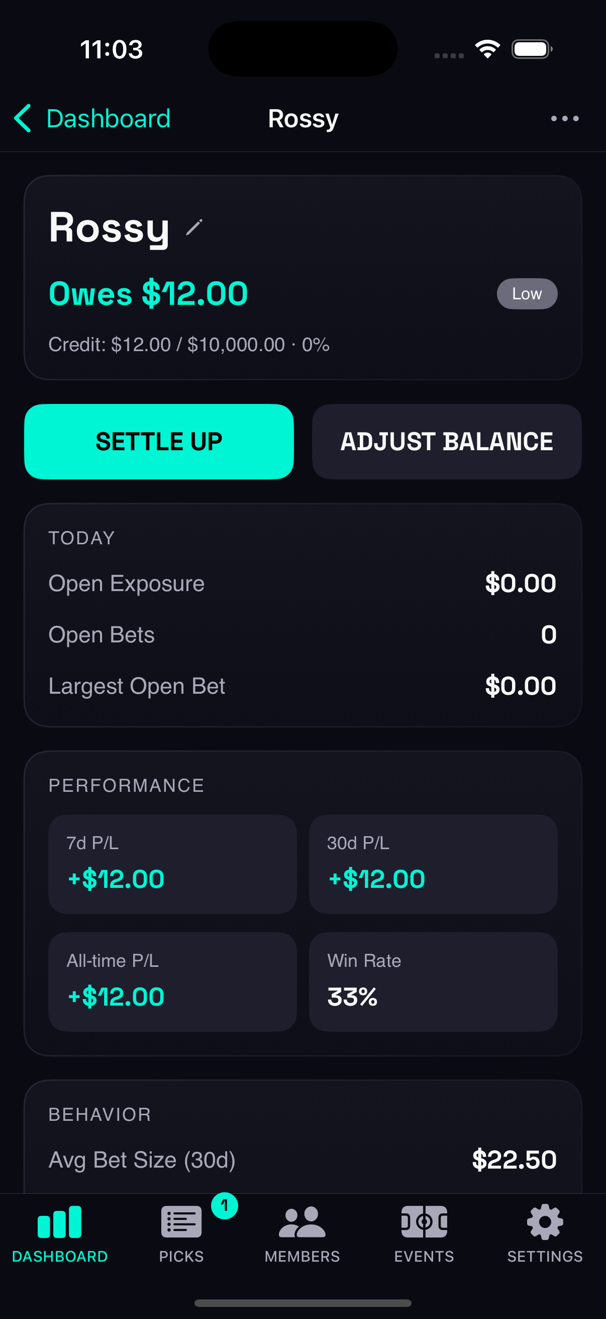 Booki organizer dashboard showing earnings, member management, and exposure tracking